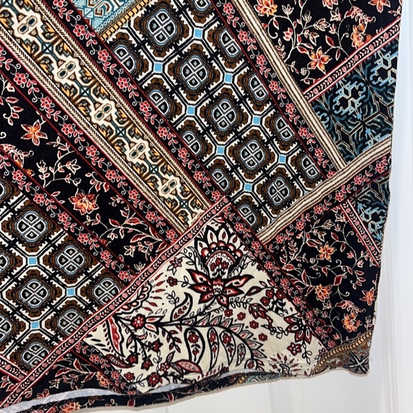 J. Jill Comfy Stretch black Patchwork Maxi Tank Dress Mykonos Mixed media - Picture 5 of 11